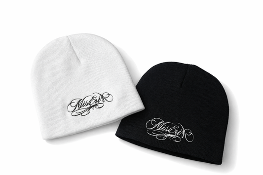 Miseria Calligraphy SkullCap Beanie